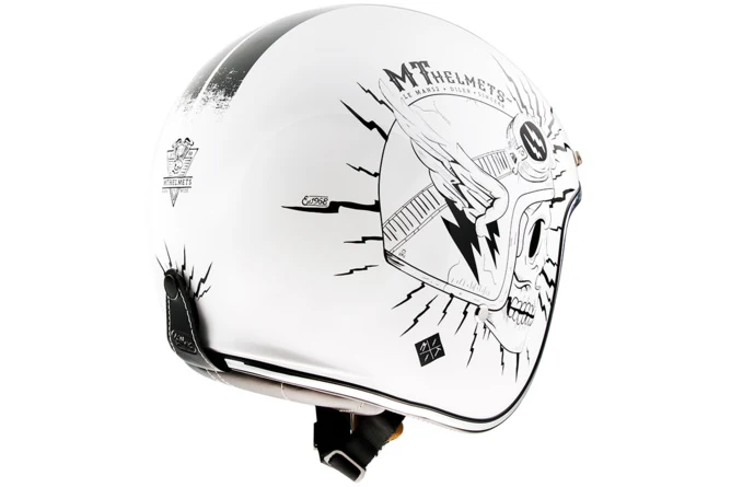 MT-162564 Casco jet MT Le Mans 2 SV Diler bianco lucido XS