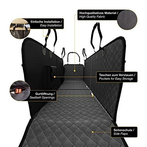 Naloo's World Coprisedile per Cani Auto Sedile Posteriore + Panca