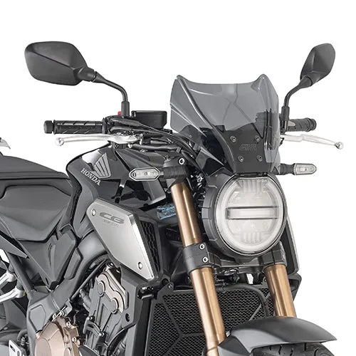 Parabrezza 1173S + Attacchi A1173A per Honda CB 650 R 2019 > 2022 Givi