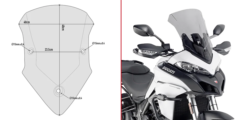 Parabrezza D7406S per Ducati Multistrada 1260 2018 > 2020 Givi