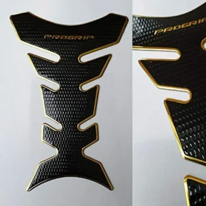 Paraserbatoio sottile effetto carbonio oro autoadesivo moto
