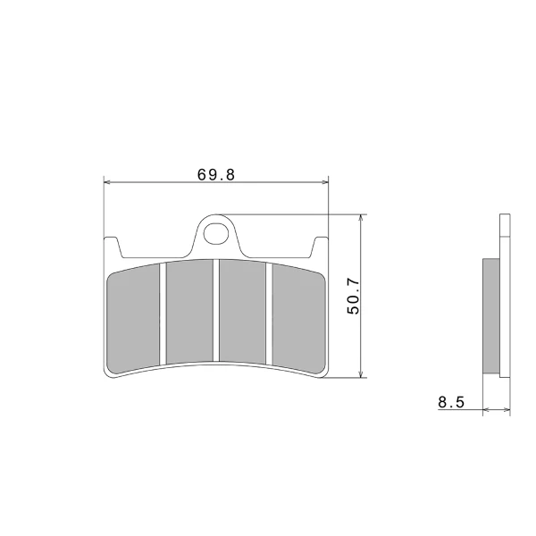 PASTIGLIE FRENO NISSIN A0100 PREMIUM SEMI-METALLIC