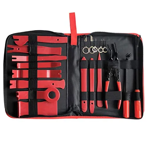 19 Pezzi Strumento di Rimozione Auto, Kit Utensile Smontaggio per...