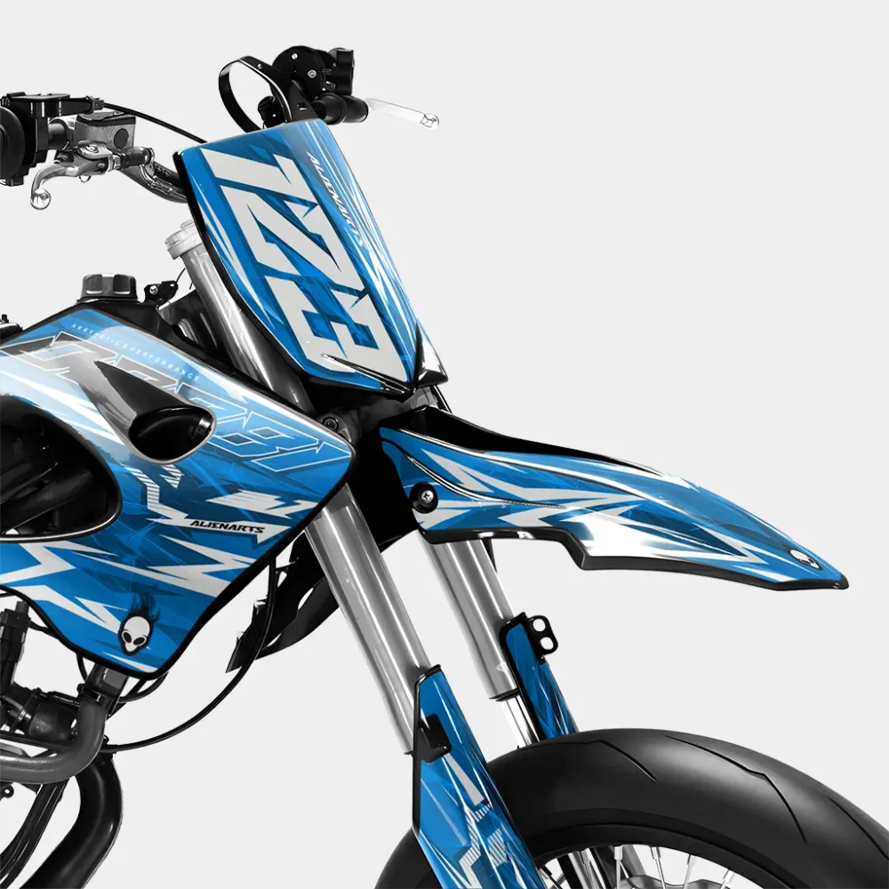 PLUME - Kit decorativo DERBI 50cc - Blu