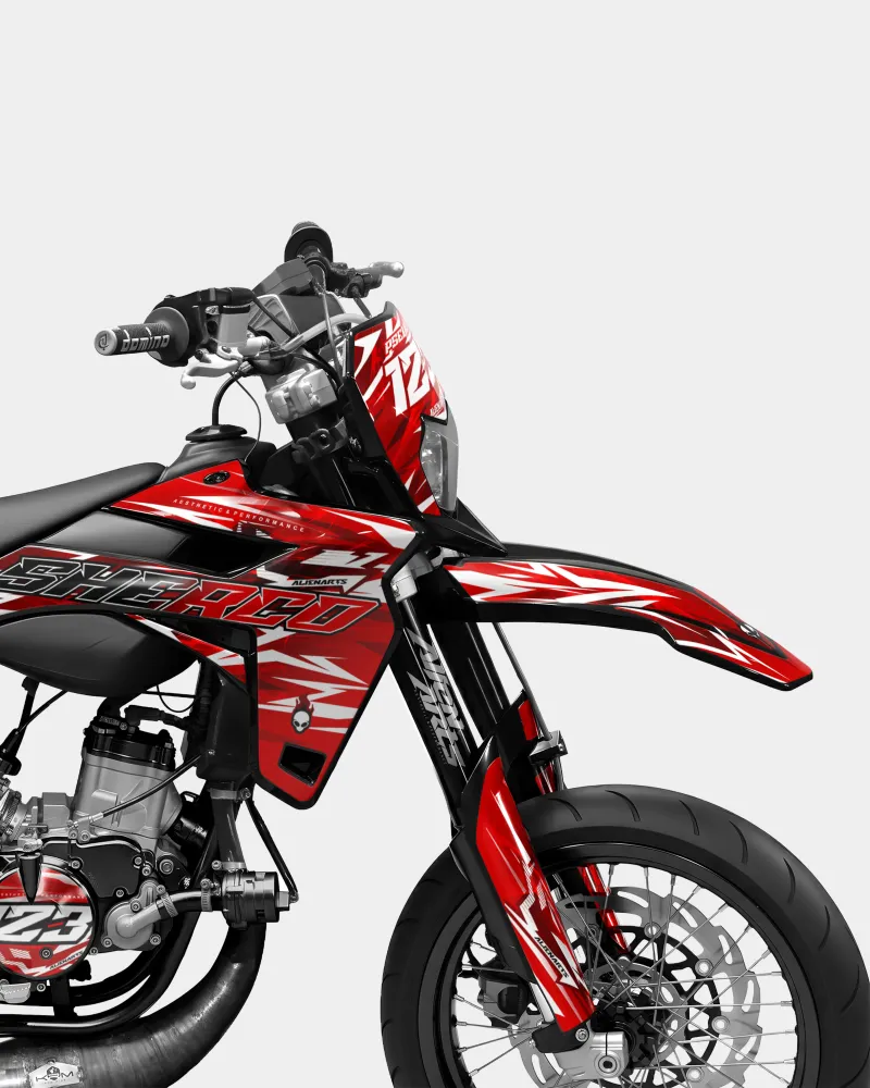 PLUME - Kit decorativo SHERCO 50cc - Rosso