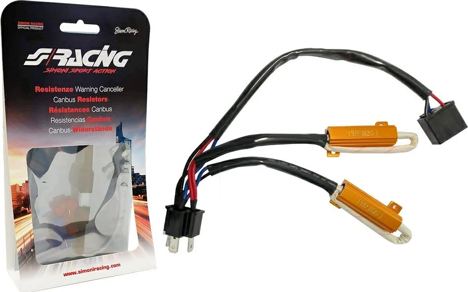 Resistenza elimina spia Warning canceller 50W 6 Ohm cablato H4