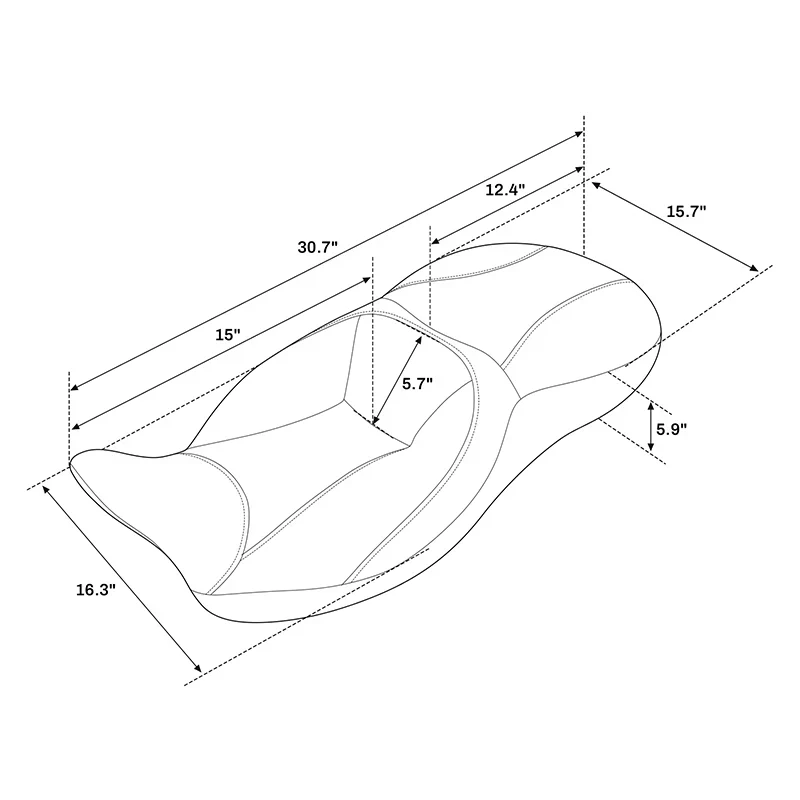 C.C Rider Sunrider 2-Up Sedile allungato per Harley