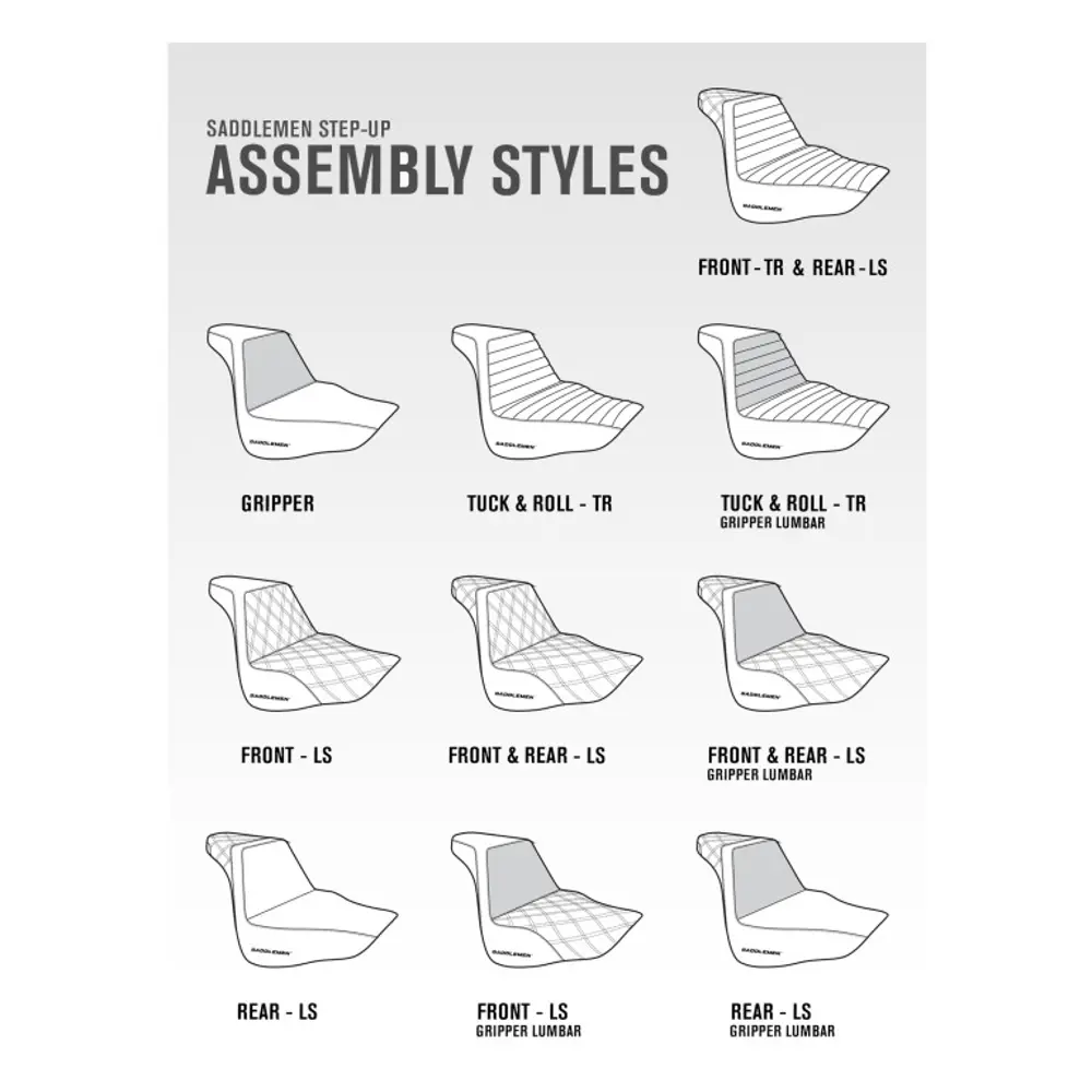 Saddlemen Step-Up Tuck-n-Roll raggio esteso per Indian