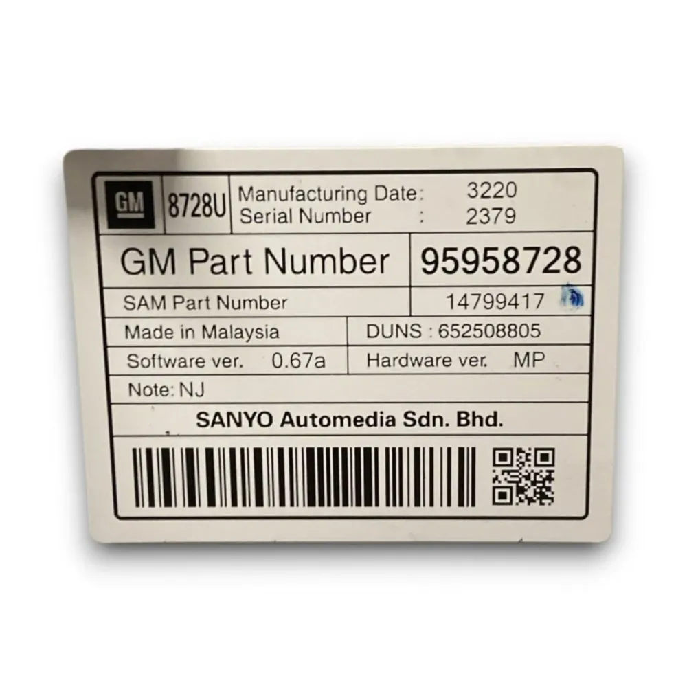 Schermo / display Chevrolet Orlando cod . 95958728 (2011 > 2018)