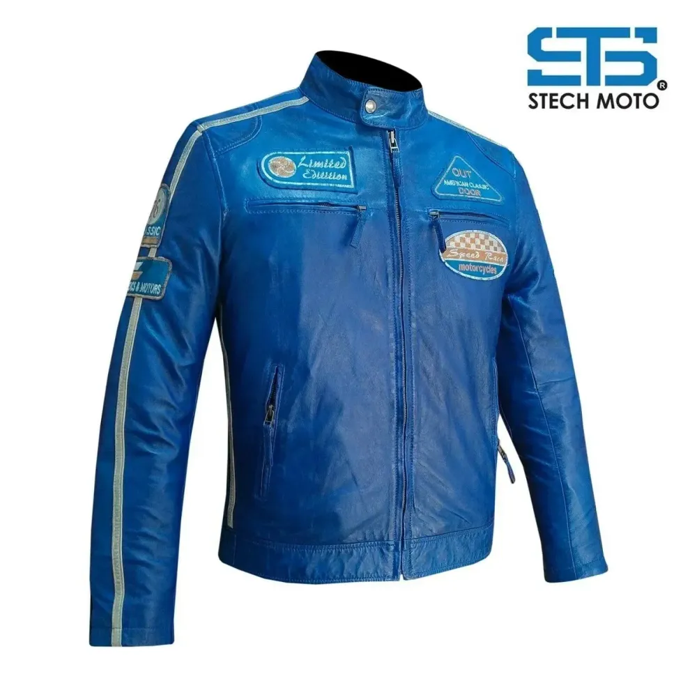 Giacca pelle S-tech ST 1510 Custom Vintage & Café Race