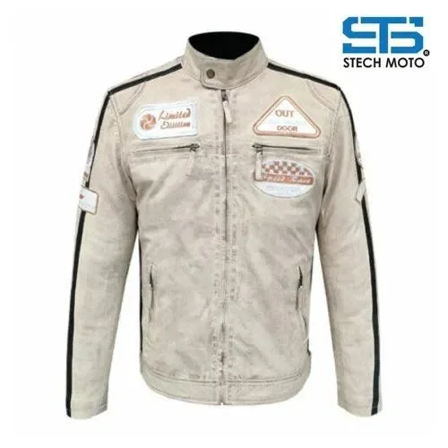 Giacca pelle da Uomo S-tech ST 1510 Custom Vintage & Café Race