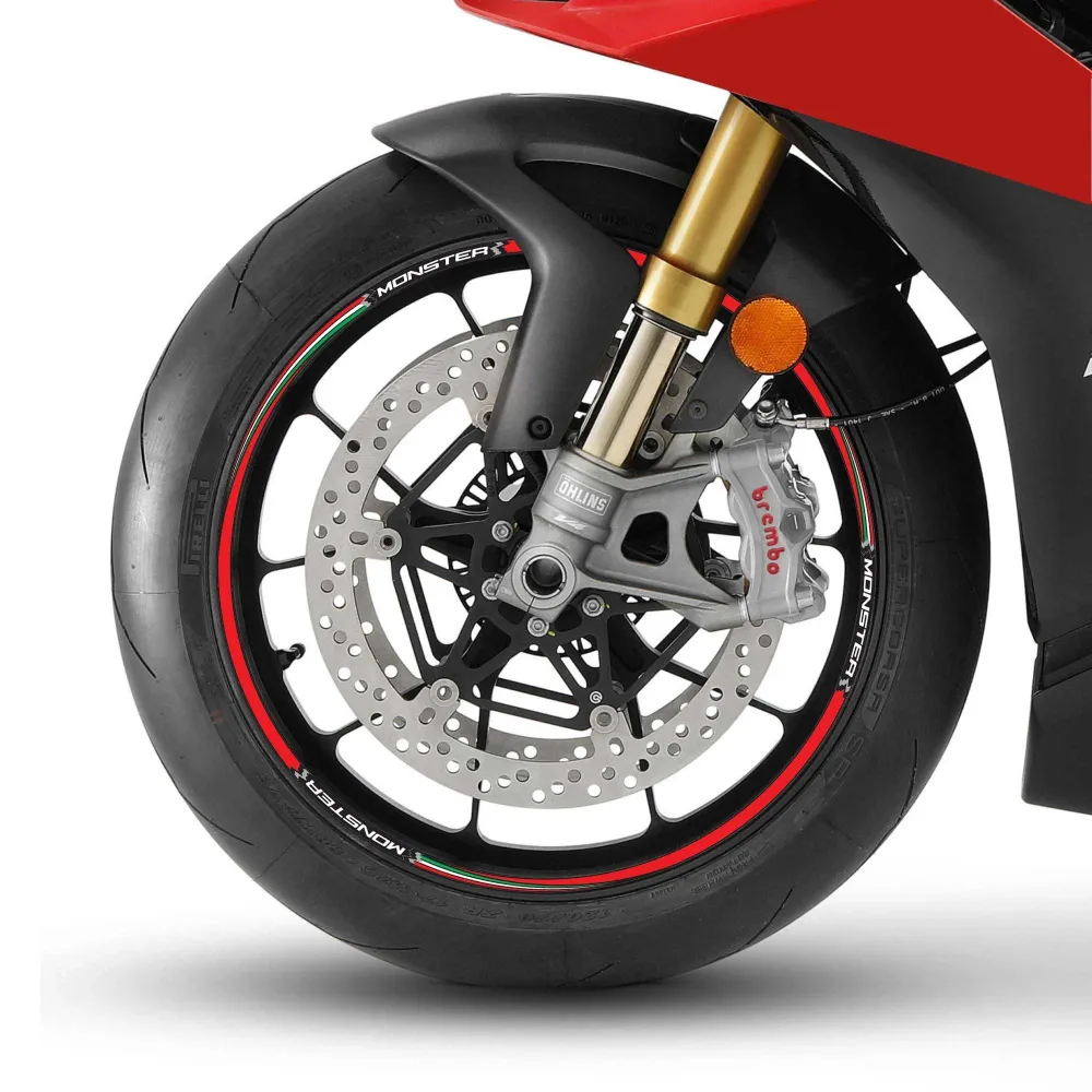 STRISCE per CERCHI 17 compatibili con MOTO DUCATI MONSTER stickers Rossi