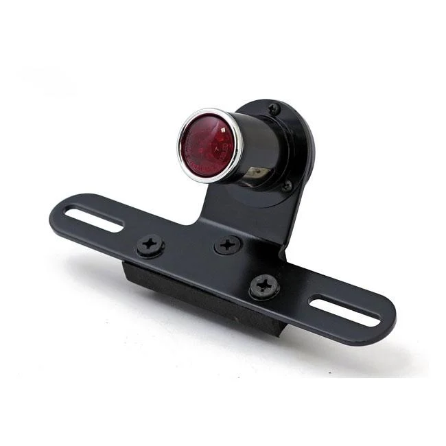Supporto per targa 5 LED per fanale posteriore Old School, nero