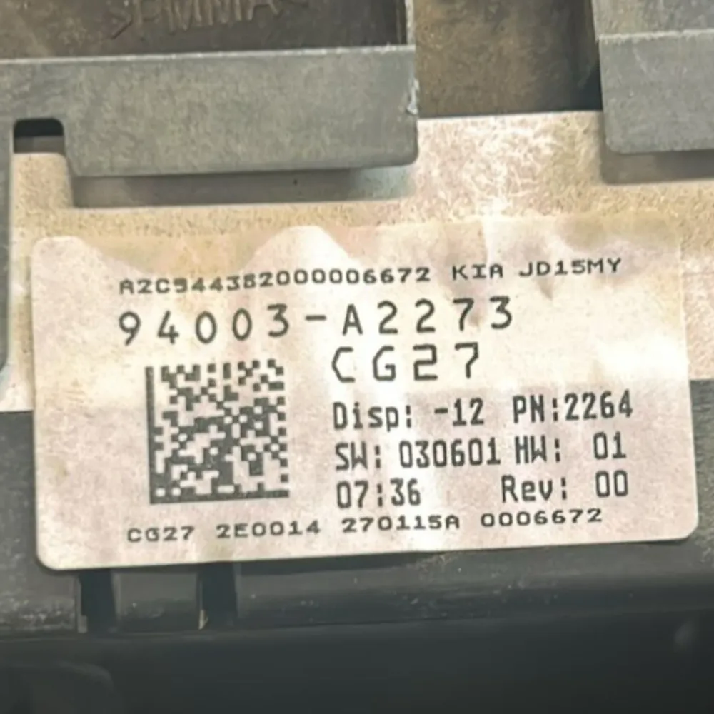 Tachimetro / Contachilometri Kia Cee'd (EU) cod.94003-A2273 1.6 Diesel (2012 > 2018)