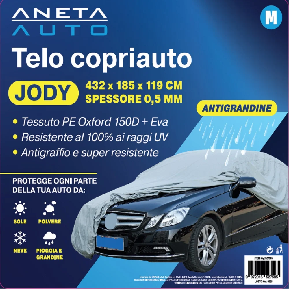 Telo Copriauto Jody Antigrandine 432x185x119 Cm