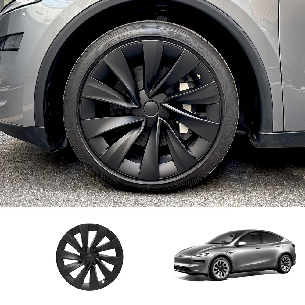 Tesla Model Y Juniper 20" Helix 2.0 Wheel Hubcaps Set - Replacement Accessories 1 or 2 Wheels Matte