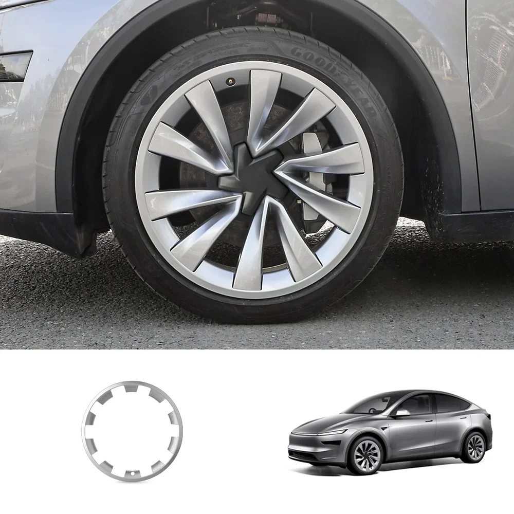 Tesla Model Y Juniper 20" Helix 2.0 Wheels Rim Guard - Premium Rim Protection Set Silver