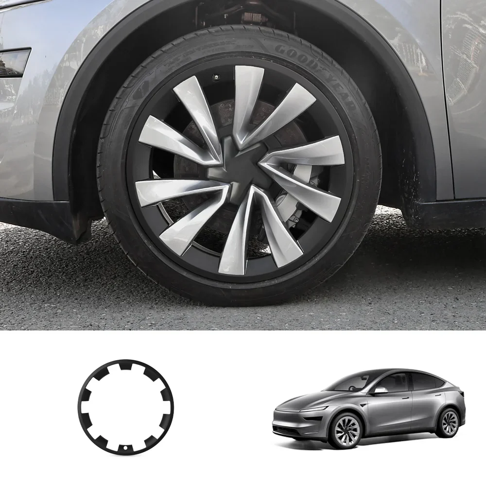 Tesla Model Y Juniper 20" Helix 2.0 Wheels Rim Guard - Premium Rim Protection Set Silver