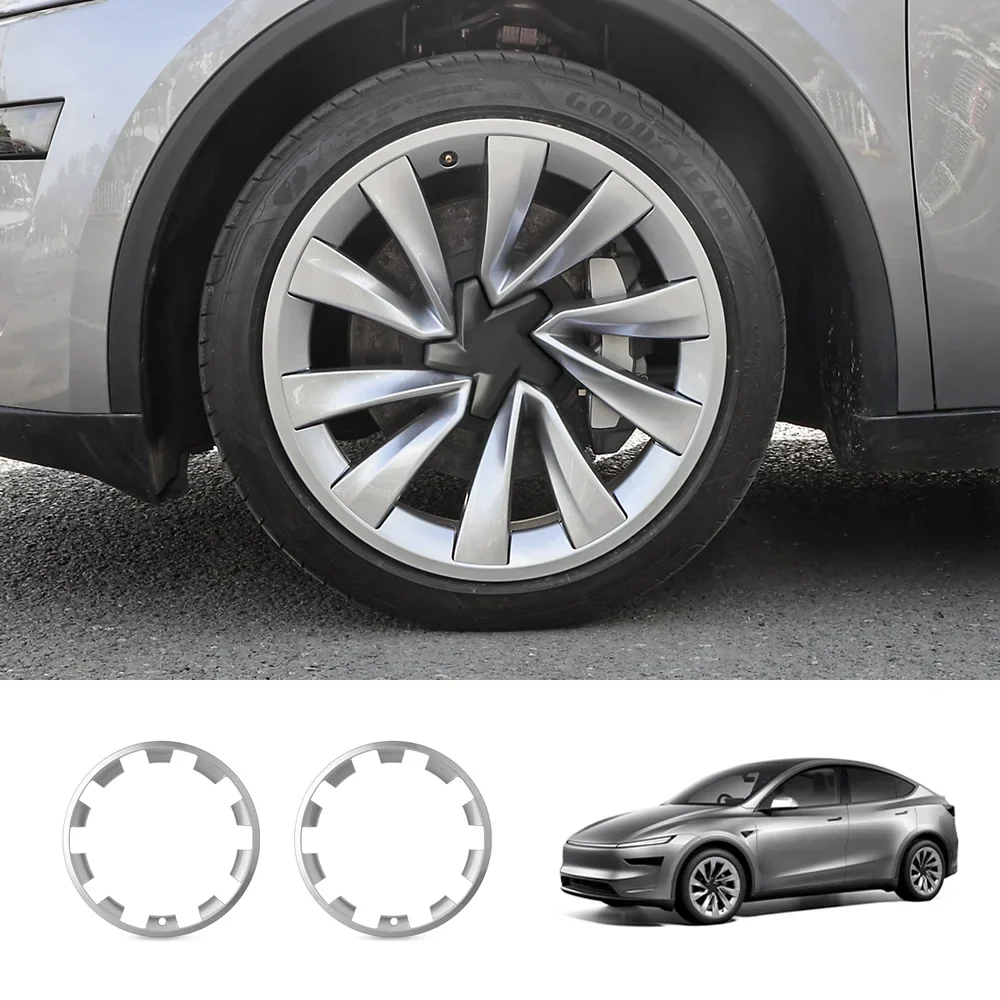 Tesla Model Y Juniper 20" Helix 2.0 Wheels Rim Guard - Premium Rim Protection Set Silver