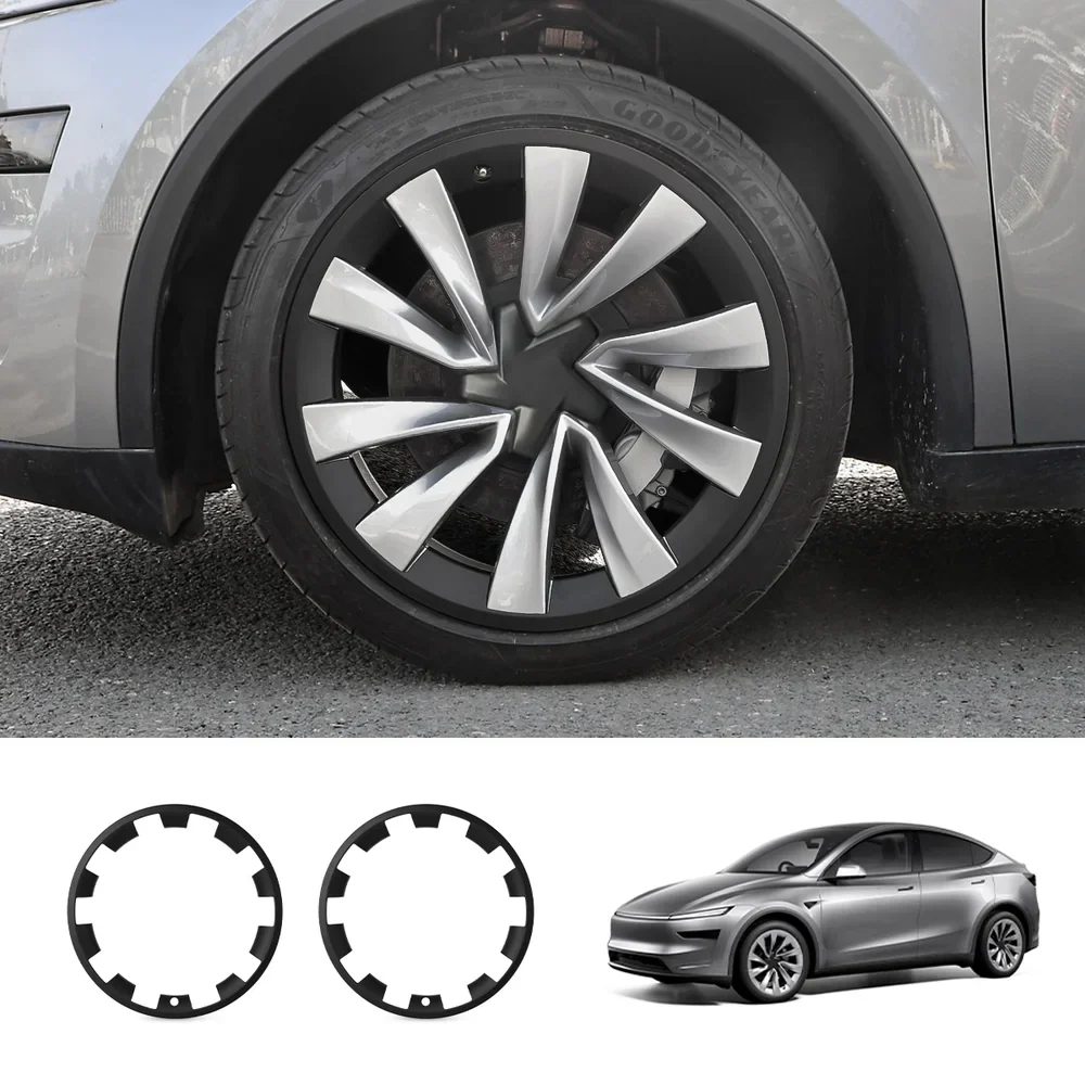 Tesla Model Y Juniper 20" Helix 2.0 Wheels Rim Guard - Premium Rim Protection Set Silver