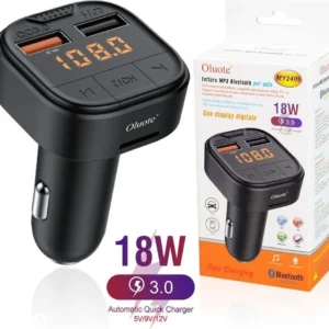 Trasmettitore Fm Bluetooth Per Auto 2 Porte Usb Led Tf Pd 18w Lettore Mp3 My2409