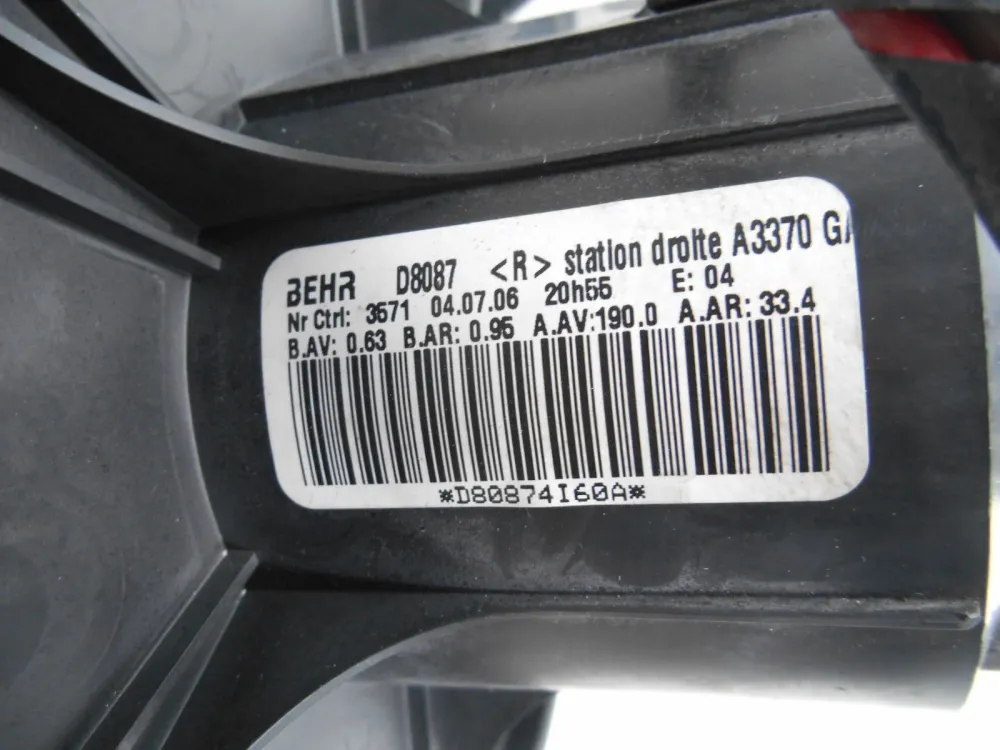 Ventola Riscaldamento Abitacolo Opel Zafira B 2011 D8087000 A3370