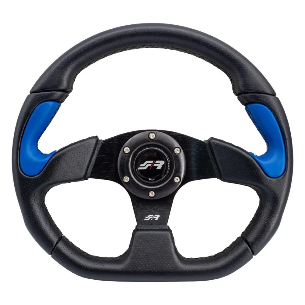 Volante Sportivo UniversaleX2 Poly Pelle blu