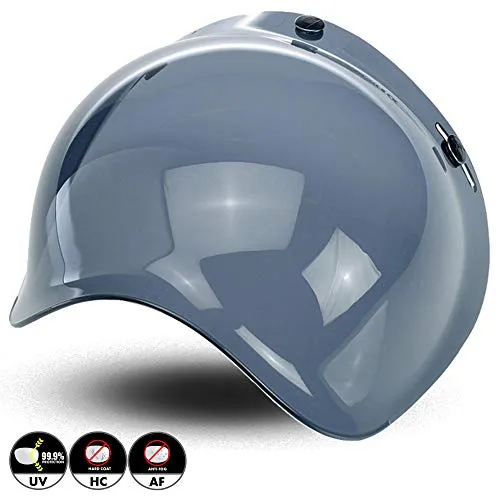 VRacing Visiera Casco 3 Bottoni Universale jet e integrale Fume'