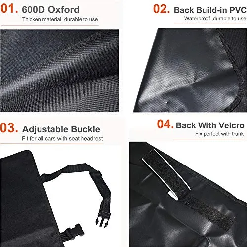 WeFine Tappeto Auto per Cani, 185 x 105 x 33CM Copertura Universale per...