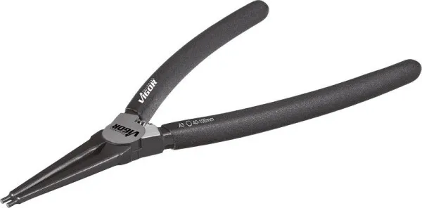 Pinza per anelli di sicurezza VIGOR 180 mm per fusibili esterni versione diritta forma DIN 5254 diametro punta 23 mm V2792
