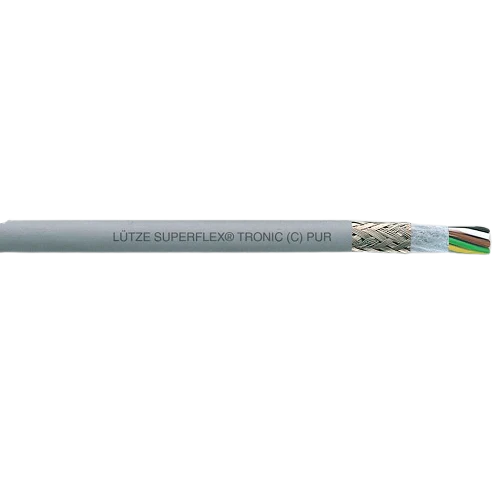 22 Awg 2 Conductor Shielded Lutze Superflex Tronic Pur 300V Cables 117108