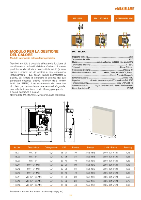 Super-compact boiler / thermo-product interface module 25/30 kW complete cover box - MX115/ 1 MICRO - 115011 Online Sale