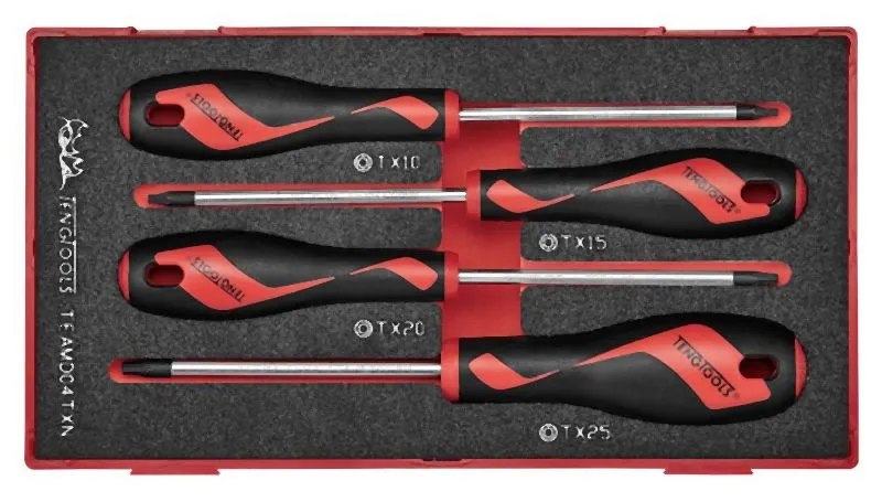 Additivo Olio Set di cacciaviti Teng Tools TX FOAM1 4 pezzi TEAMD04TXN
