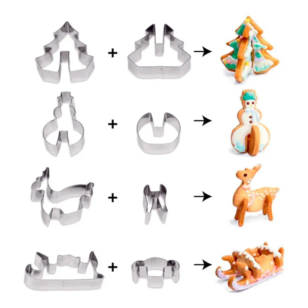 Additivo Olio Set di 8 tagliabiscotti 3D Guardini