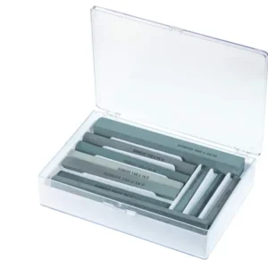 HOFFMANN Set di 10 lime abrasive carburo di silicio, astuccio di plastica, Numero di lime abrasive: 10
