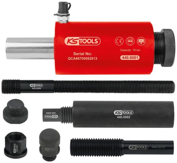 Set di cilindri idraulici push and pull KS Tools 16t 10 pezzi 440.0005 per Alta Temperatura
