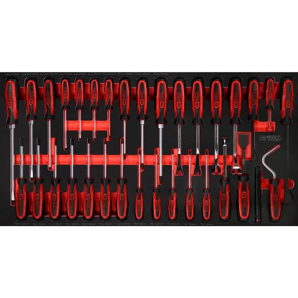 KS Tools PERFORMANCEplus set di utensili cacciavite da 33 pezzi 813.0033 con Azione Sgrassante Potente