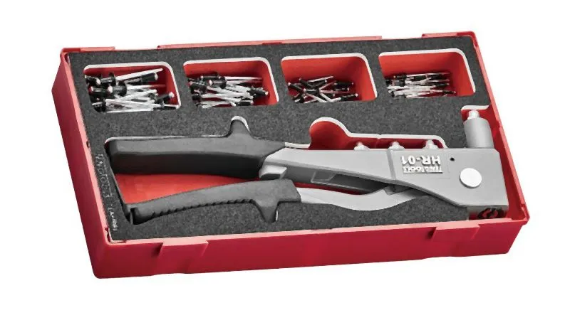 Set di pistole per rivetti Teng Tools FOAM1 81 pezzi TEAHR81