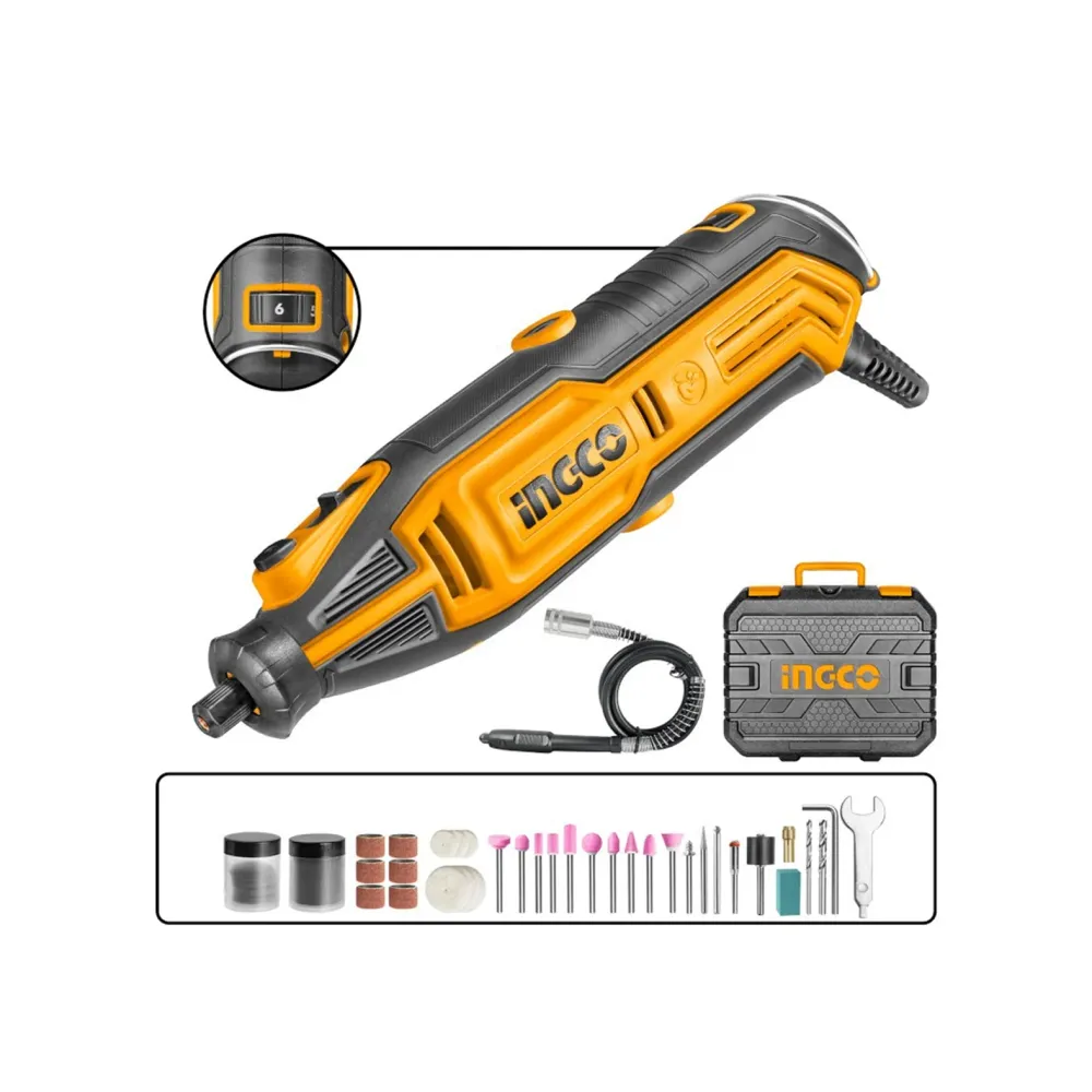 Mini-Winkelschleifer 130 W mit Flexibel + Zubehör Supply