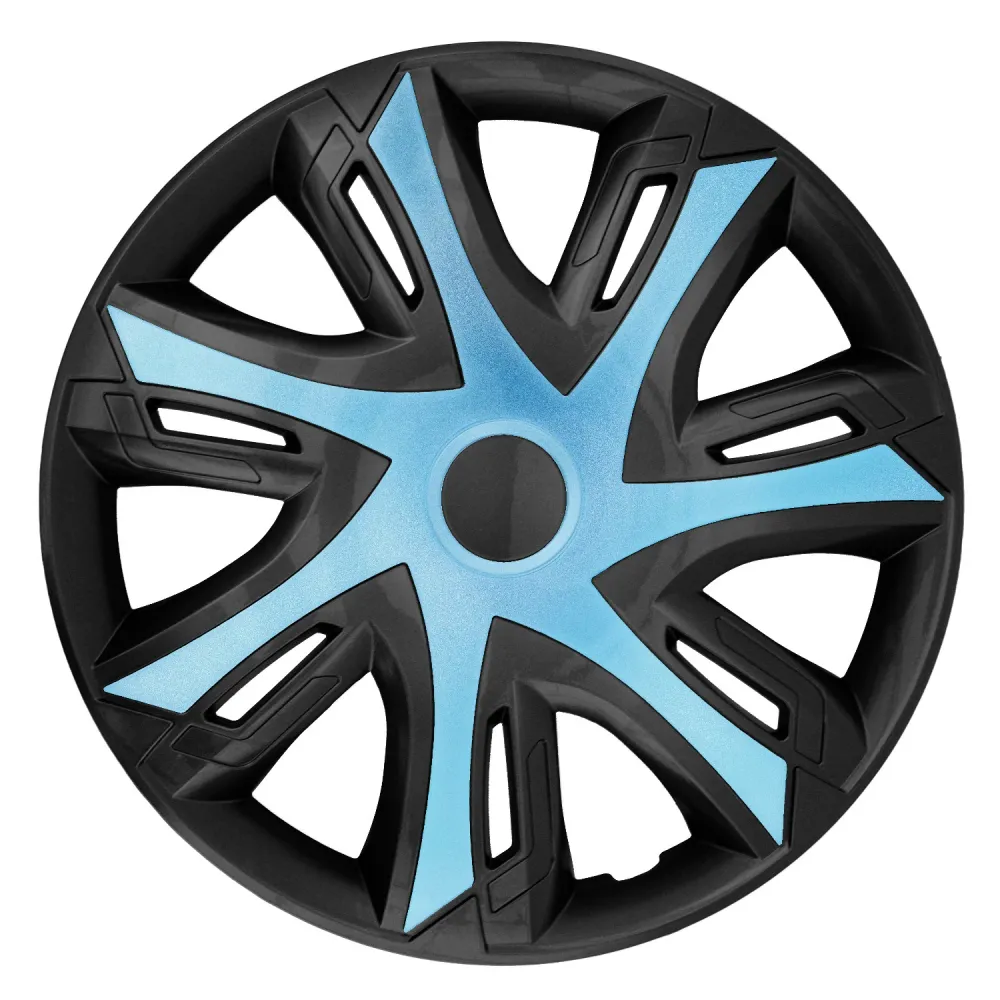 Portapacchi per ATV N-Power Wheel Covers Steel Rms Two-tone Hubcaps Set 4 Car KFZ Vehicle ABS polipropilene Azur Black, 16"