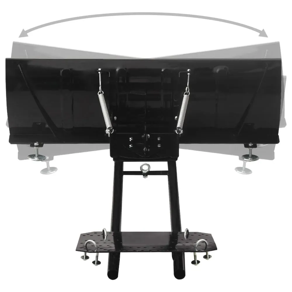 Spazzaneve per ATV 115x38 cm Nero per Protezione da Sassi