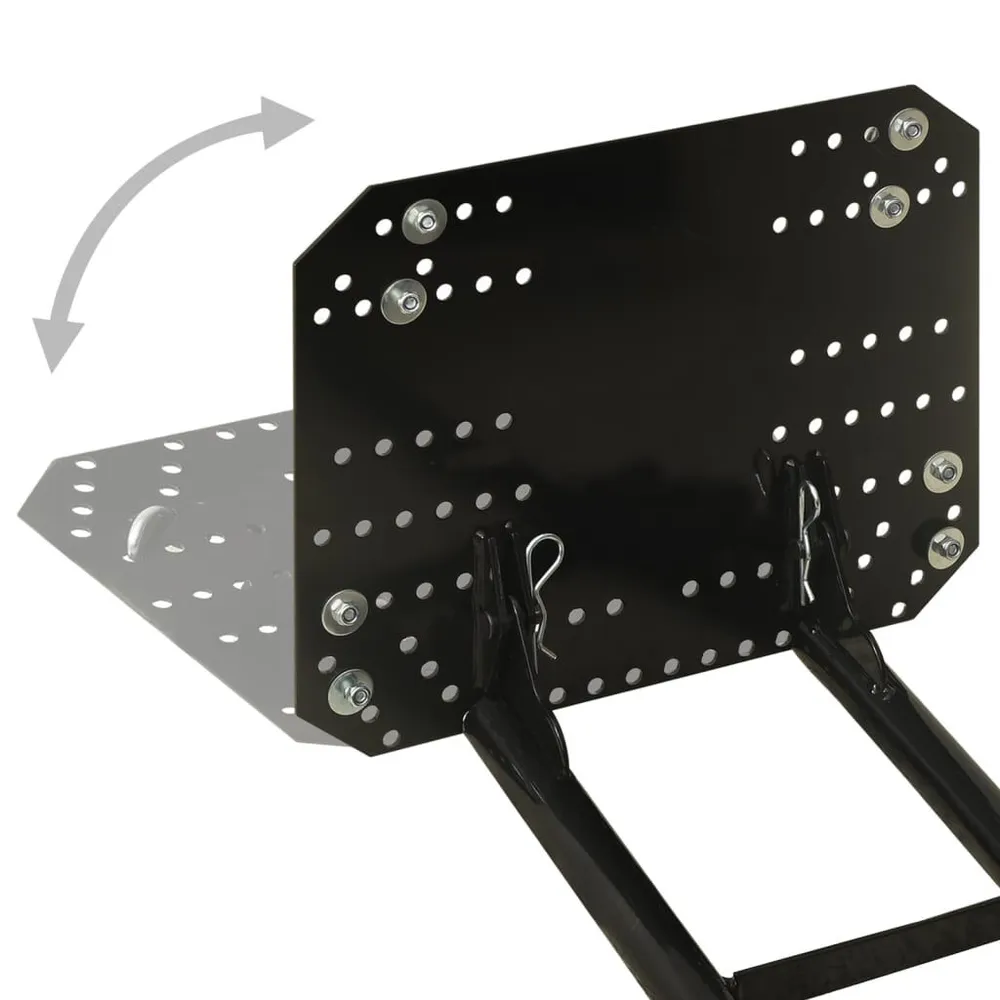 Spazzaneve per ATV 115x38 cm Nero per Protezione da Sassi