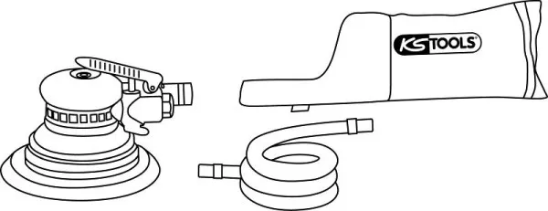 Supporto per Winch Levigatrice eccentrica ad aria compressa per levigatura ottimo KS Tools con aspirazione della polvere 5...