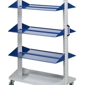 ANKE ripiani per auto base dritti; 1250 x 720 x 1950 mm; RAL 7035/5010; con 6 ripiani dritto 350 mm 962.161