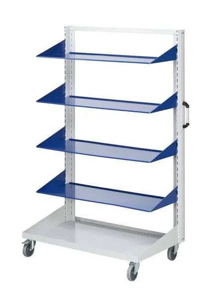 ANKE ripiani per auto base dritti; 1250 x 650 x 1950 mm; RAL 7035/5010; con 4 x ripiani dritto 450 mm 962.201