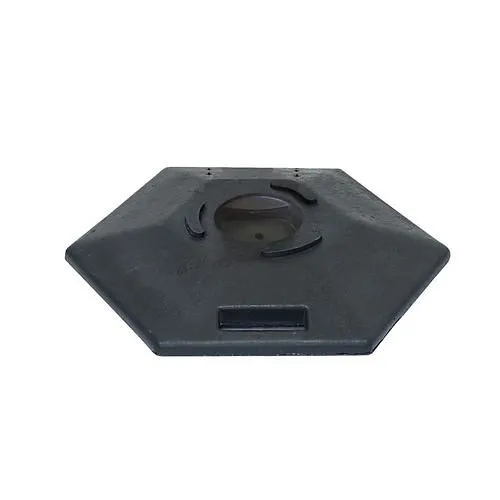 Base cilindrica DENIOS PVC riciclato per perno guida esagonale nera Ø: 570 mm 311254