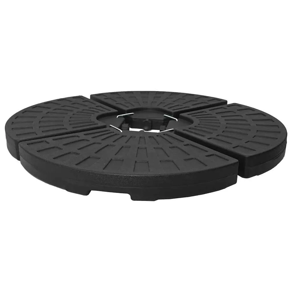 Base per Ombrellone Forma di Ventaglio 4 pz Nero