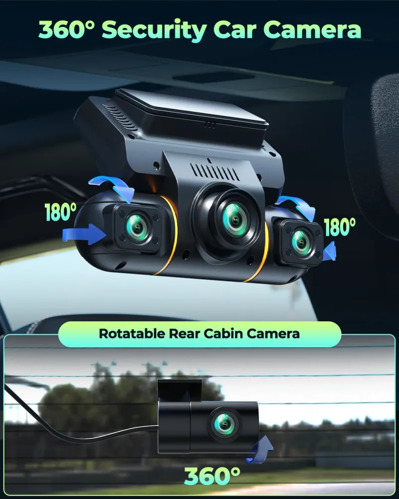 4 Channel 360° Dashcam Free 128GB Storage